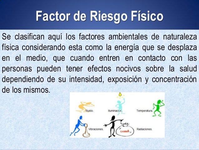 Factores de riesgo en la actividad física Factores de riesgo en la actividad física