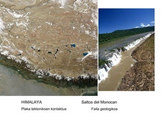 HIMALAYA  Saltos del Monocan Plaka tektonikoen kontaktua  Faila geologikoa 