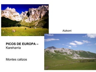 PICOS DE EUROPA –  Kareharria Montes calizos Aizkorri 