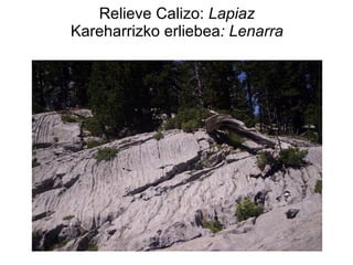 Relieve Calizo:  Lapiaz Kareharrizko erliebea : Lenarra 
