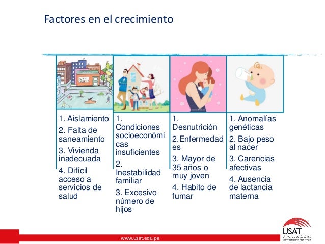 Factores para el crecimiento y desarrollo del niño