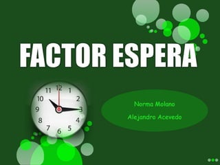 FACTOR ESPERA Norma Molano  Alejandro Acevedo 