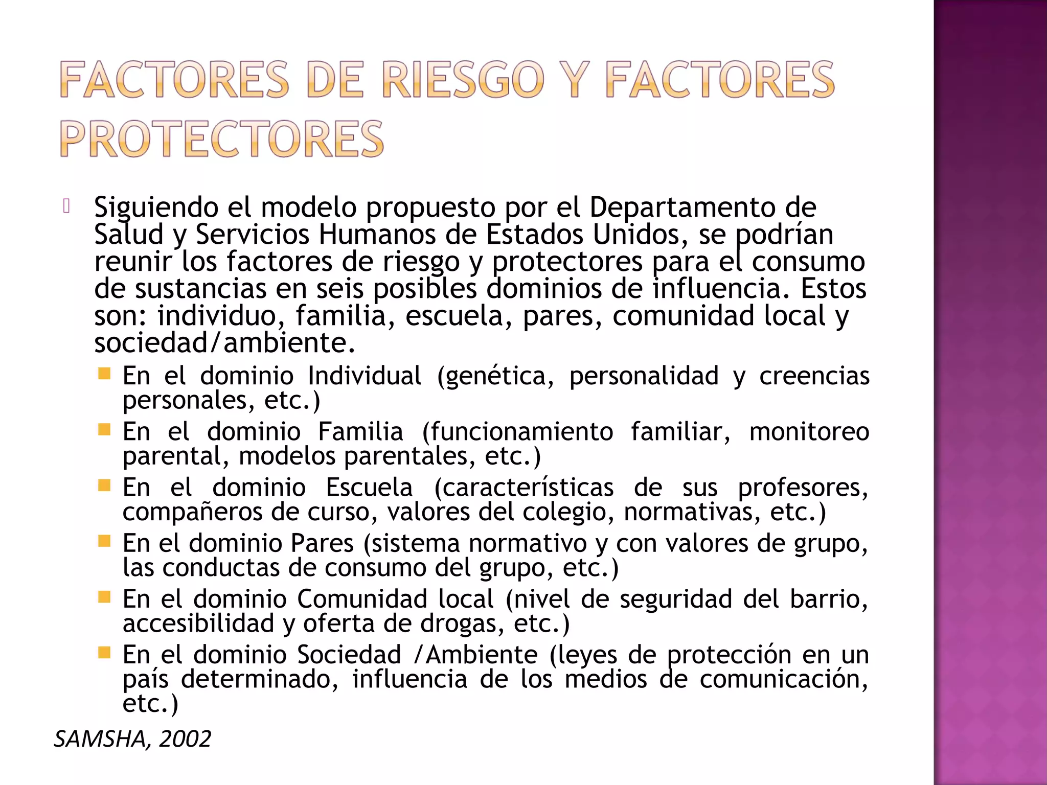 Factores Reeve Factores protectores | PPT