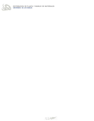 DISTRIBUCION DE PLANTA Y MANEJO DE MATERIALES
UNIVERSIDAD DE LOS ANGELES
 