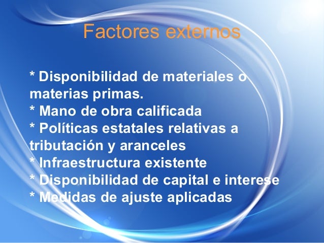 Factores que afectan la productividad
