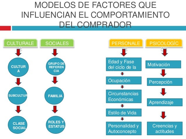 Factores que influyen en el comportamiento del consumidor