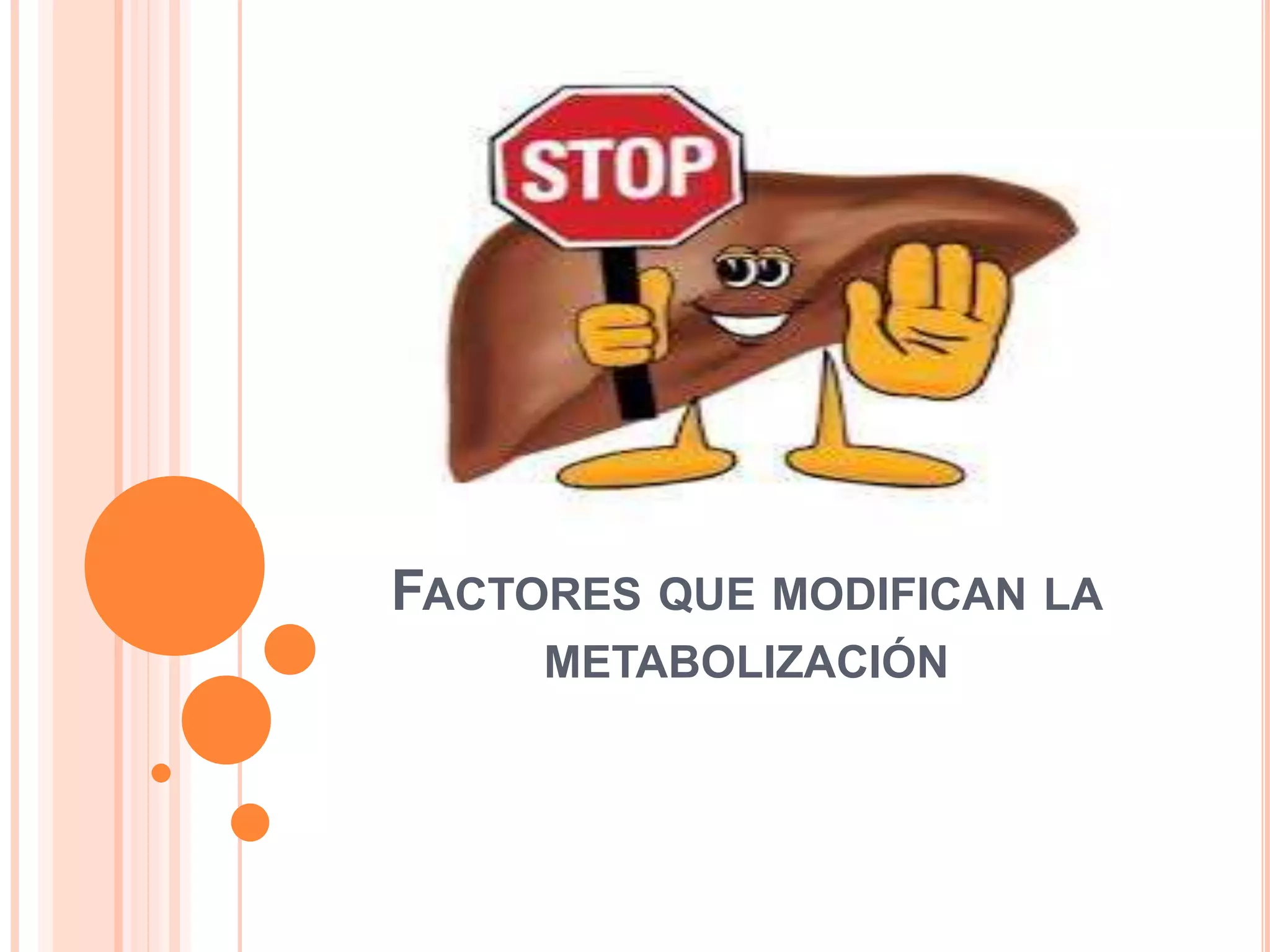 Factores que modifican la metabolización de los farmacos | PPTX