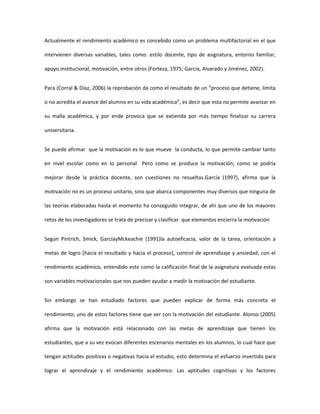 Factores reprobacion estudiantes mic