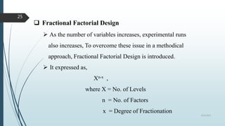 Factorial design M Pharm 1st Yr. | PPTX