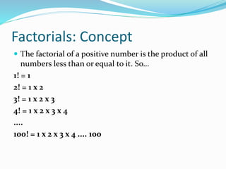 Factorial of a number in python | PPTX