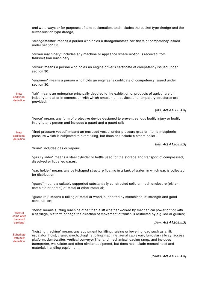 Factories And Machinery Act 1967 Revised 1974 Malaysia