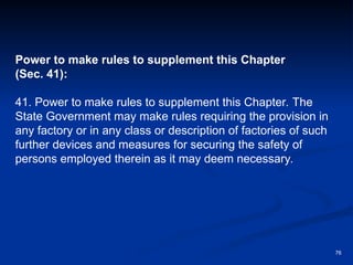Factories Act, 1948.ppt for college studet | PPT