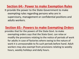 Factories Act,1948 (5) Working Hours of Adult | PPTX