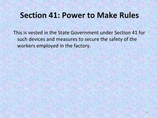 Factories Act,1948 (Part 3) Safety Measures | PPTX