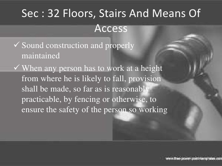 Factories act,safety measures