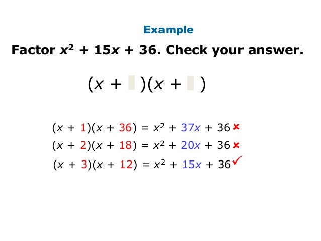 Factoring