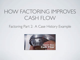 HOW FACTORING IMPROVES
      CASH FLOW
 Factoring Part 2: A Case History Example
 