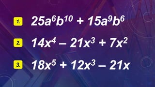 Cmf Math Grade 8 Mathematics Common Monomial Factoring | PPTX