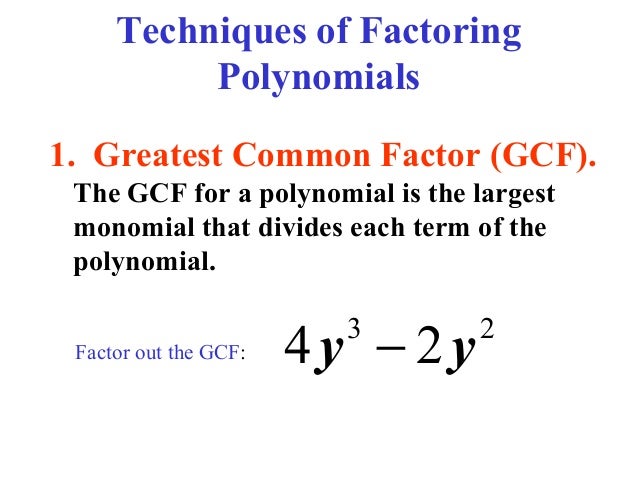 Factoring and Box Method