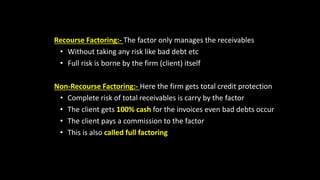 Bad Recourse Example Factoring and securitisation | PPTX