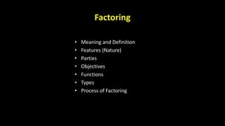 Factoring and securitisation | PPTX