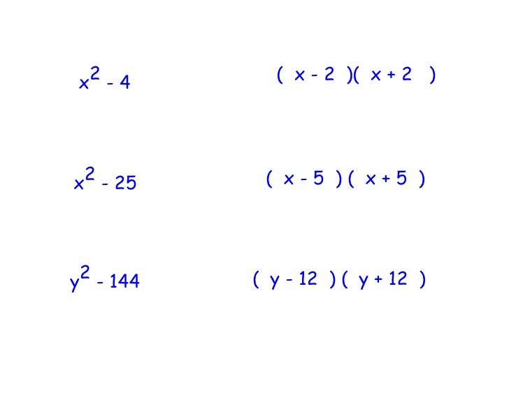 factoring difference of squares