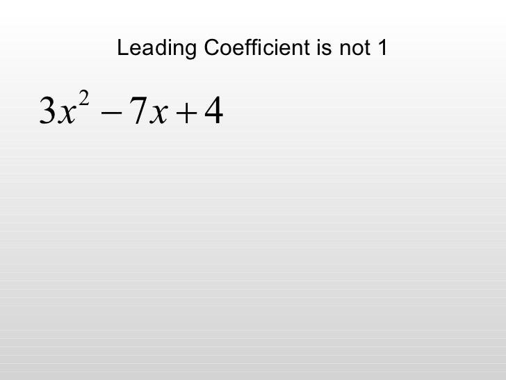 Factoring Quadratics