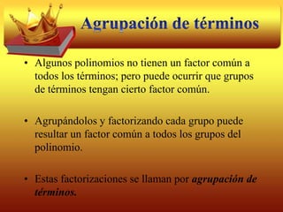 Trinomio de la forma x2 + bx +c