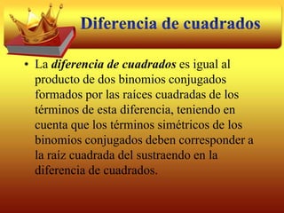 Factor comúnAl factor que aparece en todos los términos de una expresión se le llama factor común.Si en una expresión todos sus términos tienen factor común, este será uno de los factores de factorización.Por lo cual lo primero que se tiene que hacer es determinar en la expresión el factor común, y luego dividir todo el binomio o polinomio dado entre dicho factor, indicando la factorización como el producto del factor común por el cociente obtenido.