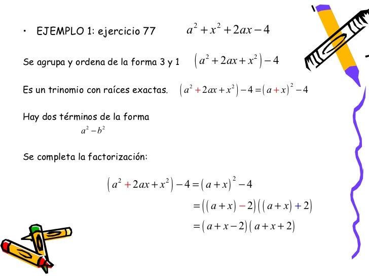 Factorizacion De La Forma X2 2ax A2