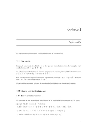 Factorización | PDF