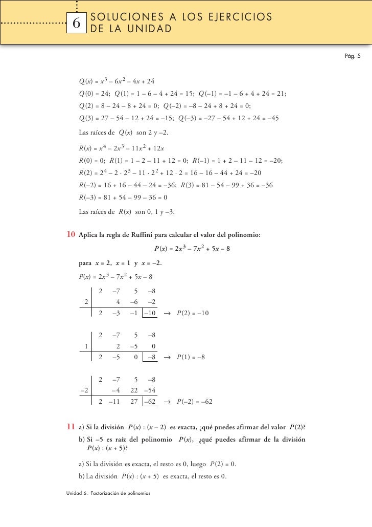 Factorizacion De Polinomios