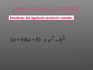 2
(a + b)(a − b) = a − b   2
 