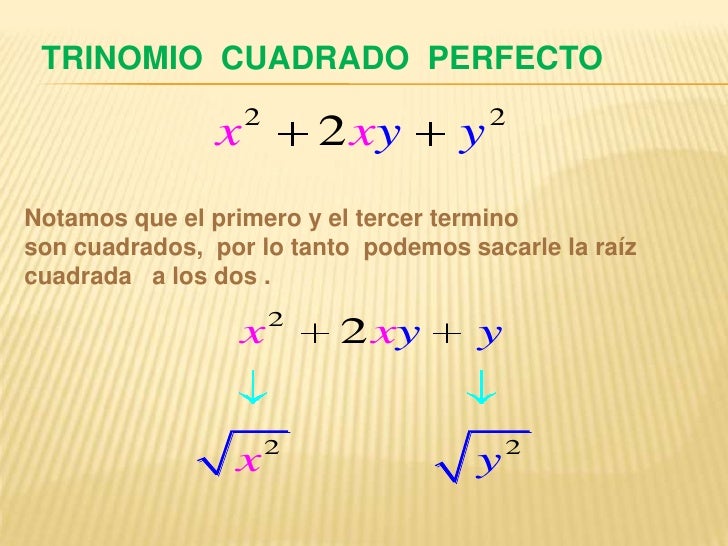 Factorizacion de trinomios t.c.p