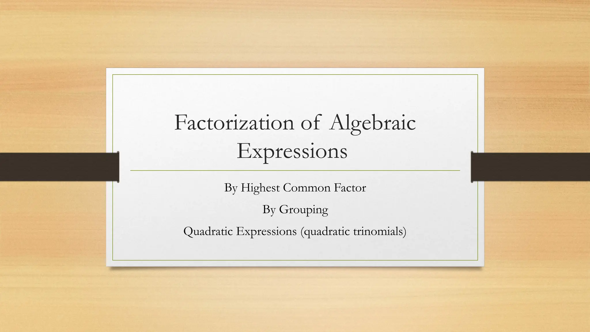 This powerpoint explains how to factorize by grouping as well as how to ...
