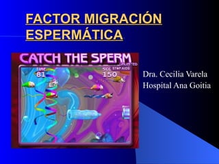 FACTOR MIGRACIÓN ESPERMÁTICA   Dra. Cecilia Varela Hospital Ana Goitia 