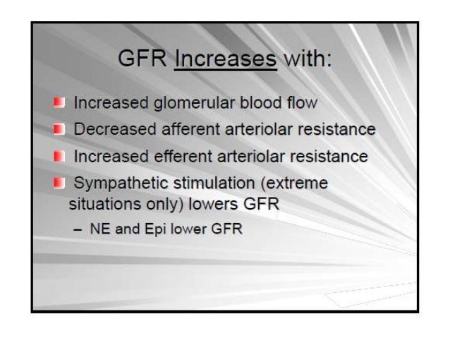 Factors Affecting G.F.R.