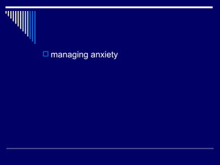 managing anxiety  
