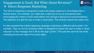 Engagement is Good, But What About Revenue?
→ Brand Awareness Marketing
The alternative to direct response marketing is br...