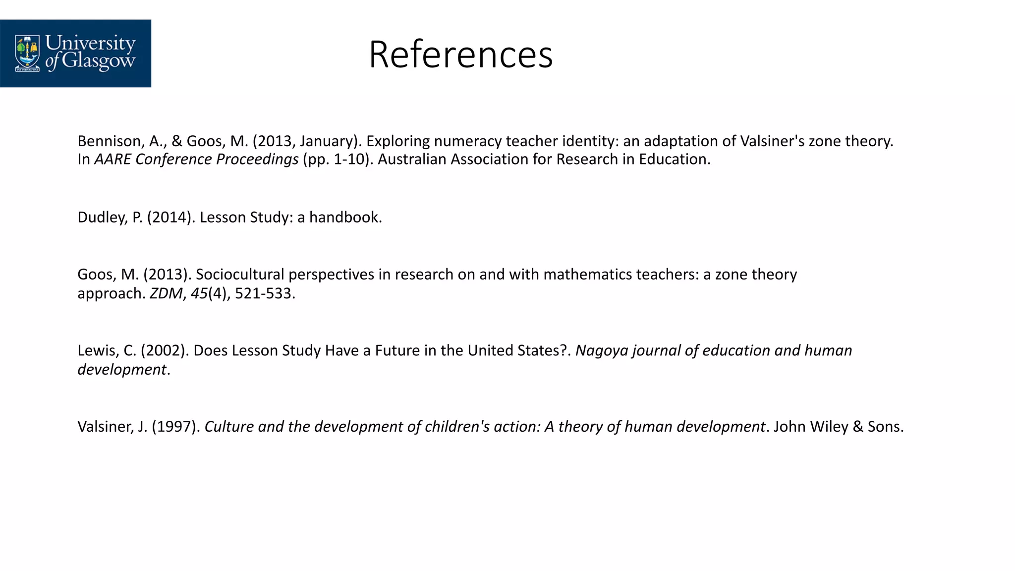 Factors affecting teacher learning in the context of Lesson Study ...