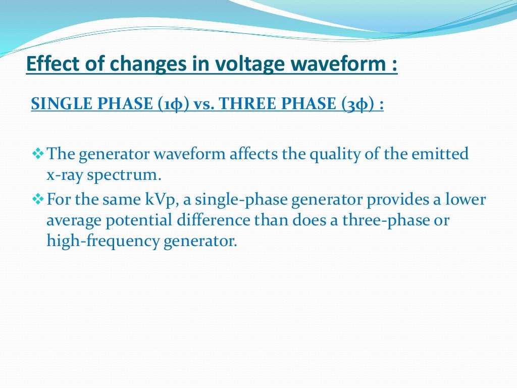 Factors affecting Quality and Quantity of Xray beam