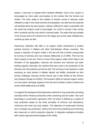 Factors affecting adoption of conservation agriculture in malawi | PDF