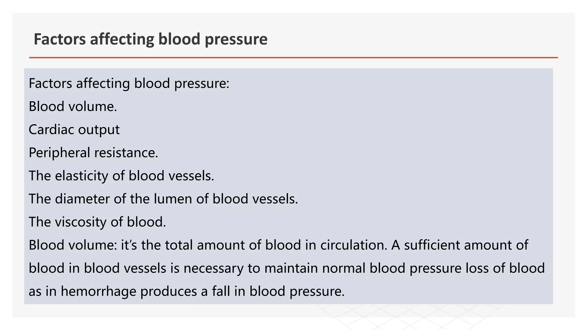 Factors affecting blood pressure | PPTX