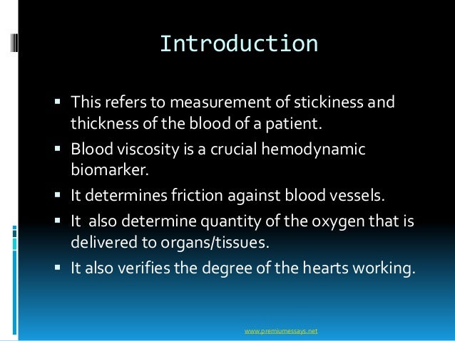 define blood viscosity