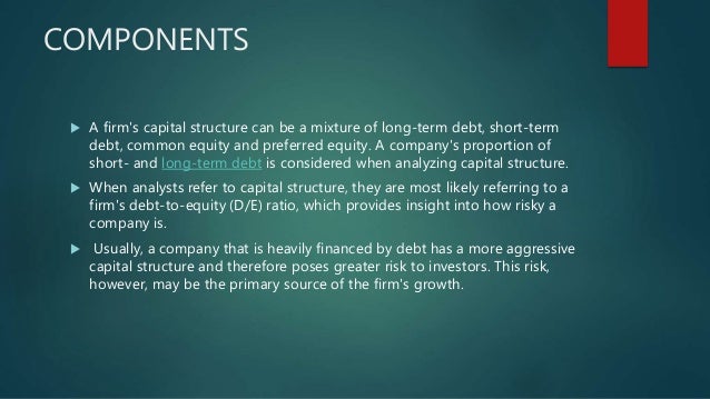 factors that influence the capital structure The purpose of this study is to find the factors that influence financial leverage because capital structure influences corporate profitability, it is. factors that influence the capital structure The purpose of this study is to find the factors that influence financial leverage because capital structure influences corporate profitability, it is.