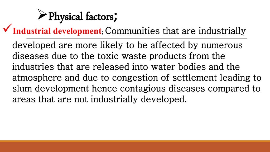 Factors Affecting Community Health