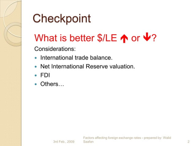 Factors Affecting Exchange Rates