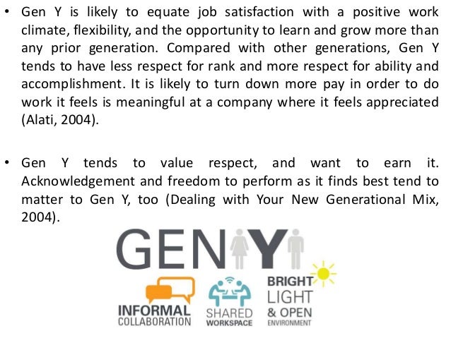 expectations of gen y at workplace gen y in the workplace