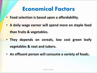 Factors affecting food & nutrition