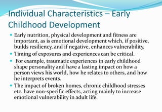 Negative Personal Experiences Examples Factors affecting health of the individual and the community | PPTX
